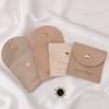 Luxury Microfiber Jewelry Bag with Snap Button for Necklaces, Rings, Earrings - Dustproof Accessory Storage.