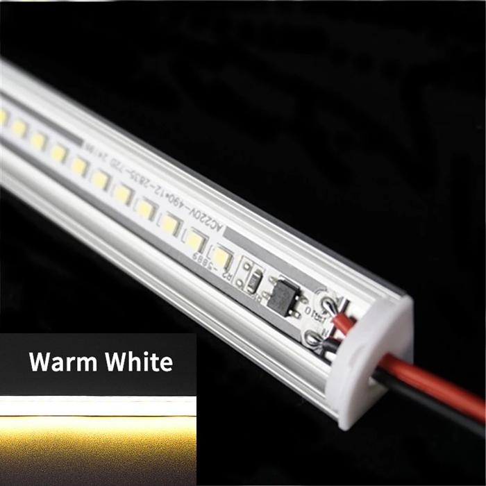 1-20pcs 0.5M AC220V V-type LED Corner Strip Lights 5W Wall Aluminum Profile Milky/Clear Cover Channel Cabinet Tube Bar Lighting