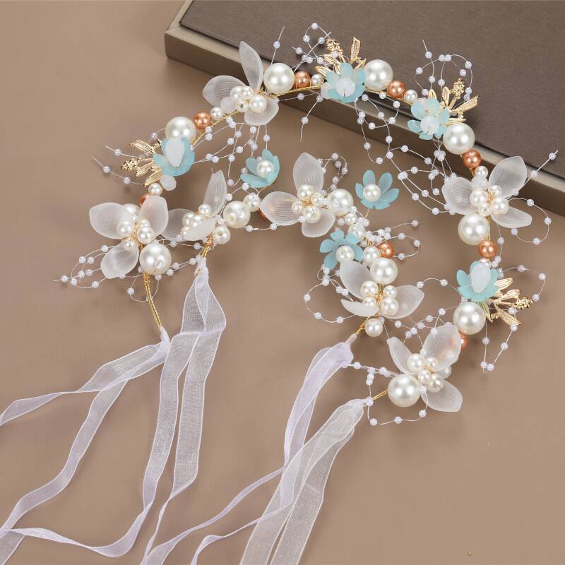 Children's Wreath Headgear Girls' Head Flower Headband Children's Crown Jewelry Korean Version Mori Girl Flower Performance Headband