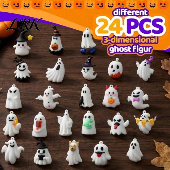 Ghost Collectible Toys 2026 Halloween Advent Calendar, 24 Day Countdown Figurine Set, Calendar Glow In Dark Toy for Kids, Party Favor Themed Puzzle