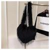 Fashion Artificial Fur Messenger Bag Autumn And Winter Personality Heart Shoulder Bag Girl Ladies Party Banquet Bags Woman New