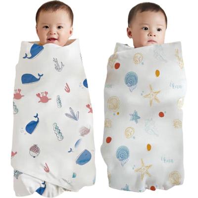 Newborn Pure Cotton Swaddle & Receiving Blanket 2-Pack