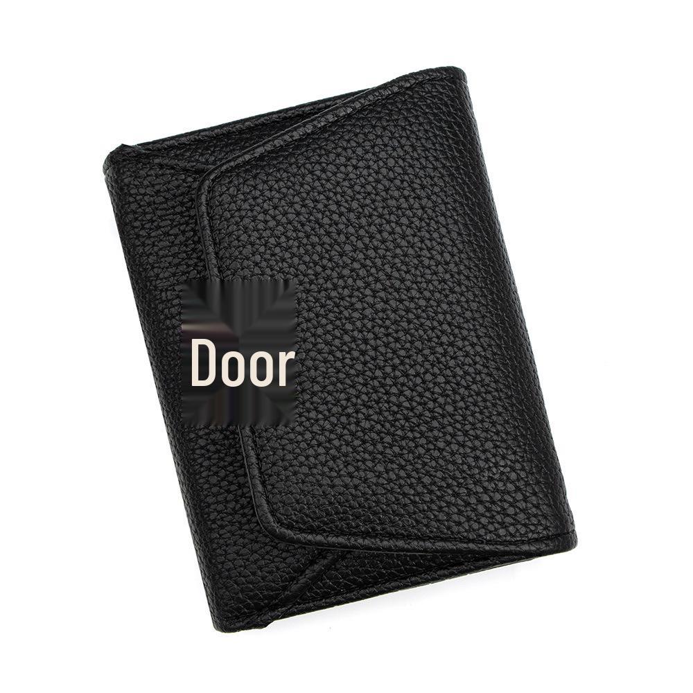 Женский ретро-кошелек-тройка: Минималистичный, Однотонный, Многокарточный, Кошелек для монет. чёрный