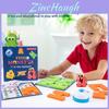 Wooden Monster Search Puzzle For Kids Focus Training With Cards And Blocks