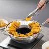 304 Stainless Steel Drain Pan Anti-hot Anti-splash Drain Rack New Multi-functional Fryer Side Rack Household Kitchen Artifacts