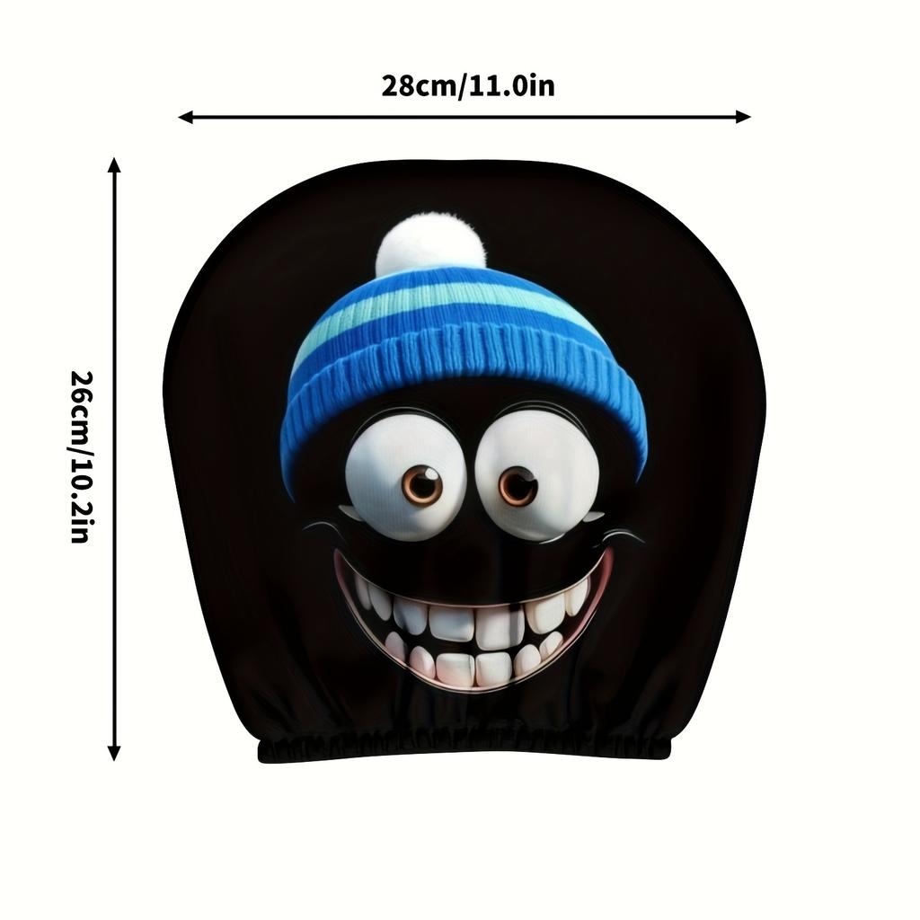 2pcs Cartoon Character Headrest Covers, Fit for Sedans and Trucks - Perfect Halloween/Christmas Gift and Decor Accessory, Cute Seat Headrest Covers