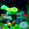 Silicone Luminous Ornament Artificial Glowing Lotus Leaf Mushroom Aquarium Fish Tank Landscaping Decoration