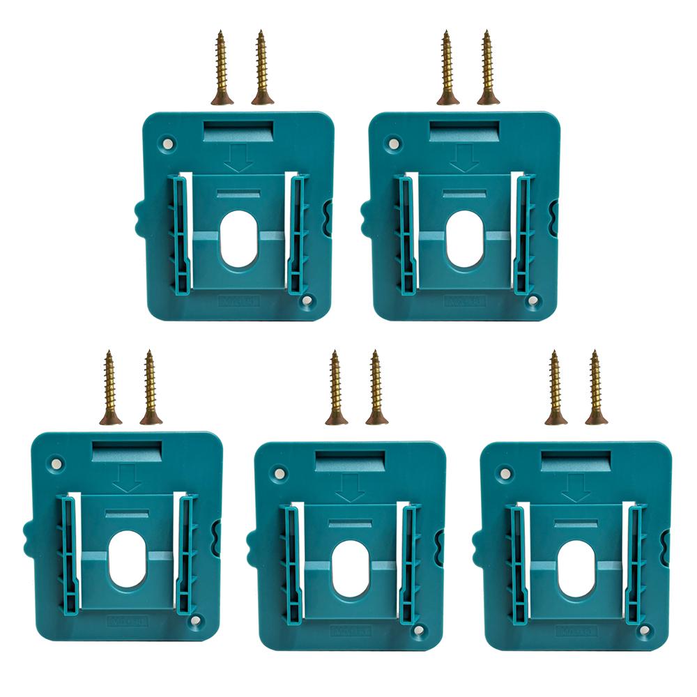 5PCS Battery Holder for Makita 18V Battery,Wall Mount Batteries Storage Organizer for BL1830 BL1840 for Work Van,Shelf,Toolbox