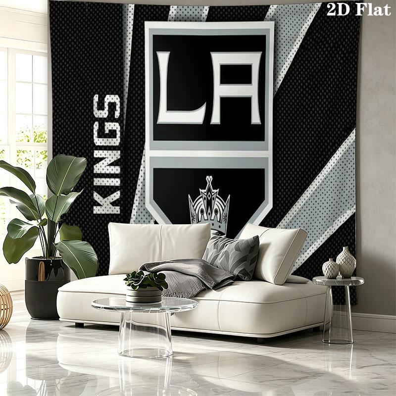LA Kings Art Wall tapestry, aesthetic printed fabric blanket, suitable for bedroom, living room, and home decor.