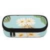 Pencil Bag High Capacity 300D Polyester Smooth Zipper with Removable Pen Slot Divider Mesh Pocket and Main Storage for Students