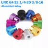 5pcs UNC 6-32 1/4-20 3/8-16 Colourful Aluminium Alloy Hand Tighten Knurled Thumb Nut for FPV RC Car Parts Hardware Through-Hole