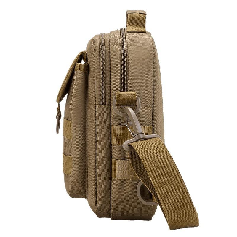 Outdoor camouflage anti-splashing water shoulder portable kettle and women messenger military fans multi-functional small cash register breast bag