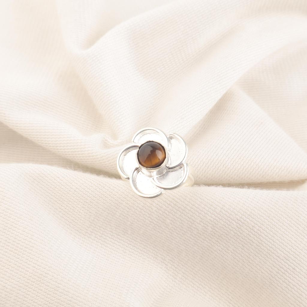 Yellow Tiger Eye Handmade Gemstone Ring, 925 Solid Sterling Silver Ring, Unique Design Jewelry Ring For Wedding Gift