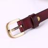 Genuine Leather Waist Belt For Women And Men With Square Buckle Casual Style For Outdoor Wear