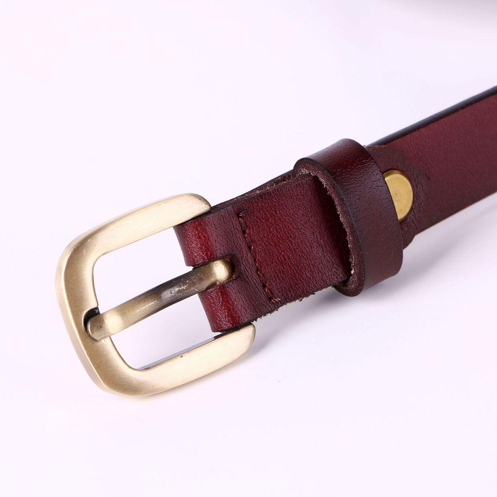 Genuine Leather Waist Belt For Women And Men With Square Buckle Casual Style For Outdoor Wear