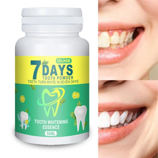50 ml Zahnpulver zum Aufhellen, Entfernen von Rauchflecken, Entfernen von Kaffeeflecken, Teeflecken, Reduzieren von Plaque, Zahnpflege 