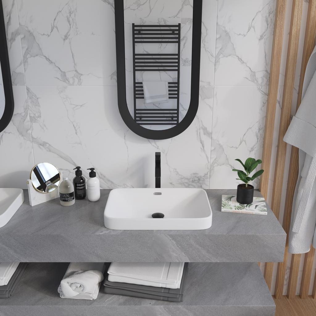 Helmken 441A5200 Countertop Washbasin (52x36) White