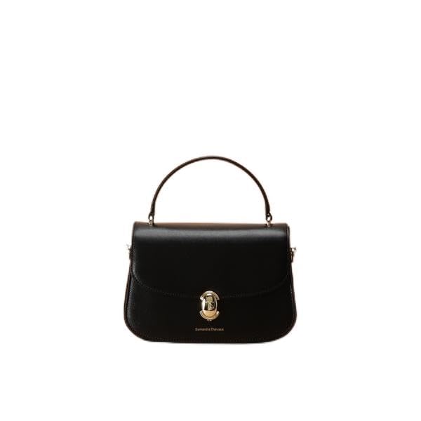 

joint project simple split leather handbag girls black [Samantha Thavasa] Japan-Korea чорний