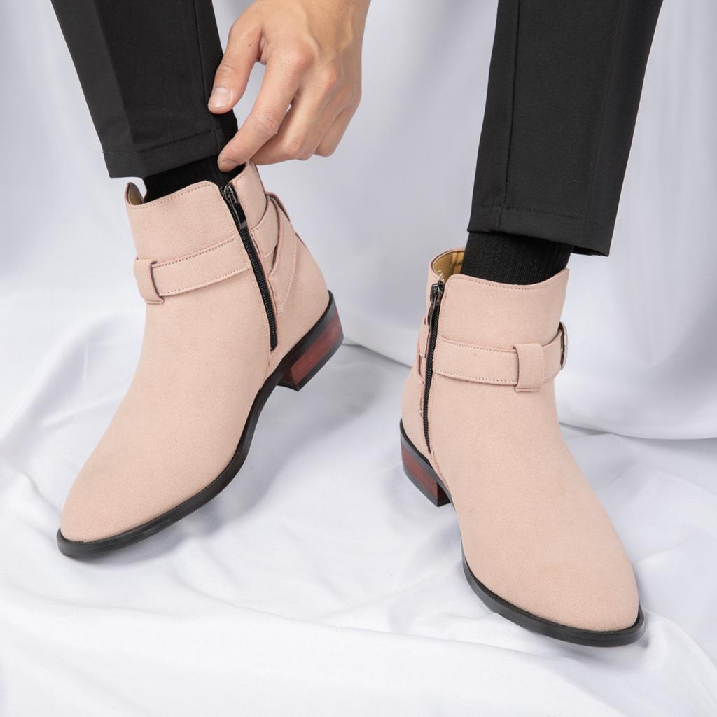 Fashion 2025 New Men's Ankle Boots Fashion Comfortable Leather Botas Classic Outdoor Motorcycle Boots Non-Slip Male Walking Footwear