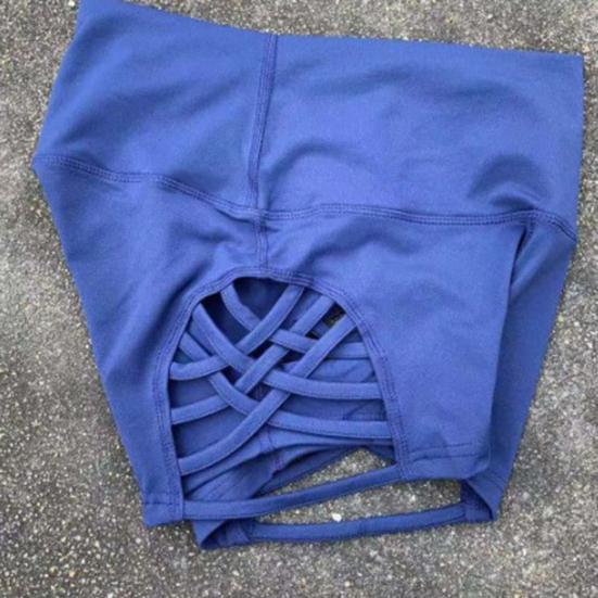 Pantaloni da donna a vita alta, alla moda, con elastico in vita, a croce cava, adatti a tutti i tipi di casa