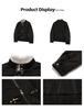Fur Collar Leather Jacket with Airplane Buckle and Stand Collar for Men & Women - Warm Autumn/Winter Coat with Thick Cotton & Velvet Lining