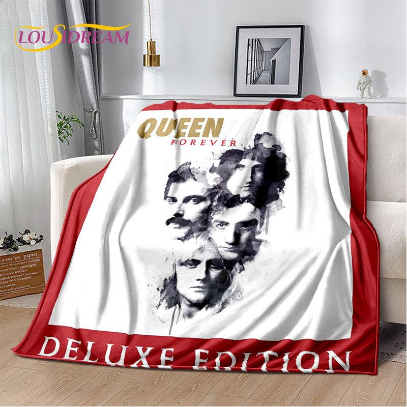 Freddie Mercury Queen-Rock-Band Soft Plush Blanket,Flannel Blanket Throw Blanket for Living Room Bedroom Bed Sofa Picnic Cover