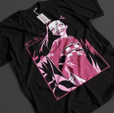 Demon Slayer Shirt Nezuko T-Shirt Tanjiro KNY Anime Zenitsu Top Akaza Muzan Tee
