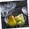 OUNONA Clear Salad Lotus Flower Fruit Dessert PC Tableware for Home and Commercial Use Bowl, 19.5cm, Shape, Bowl, Bowl, Acrylic, Shatter-Resistant,
