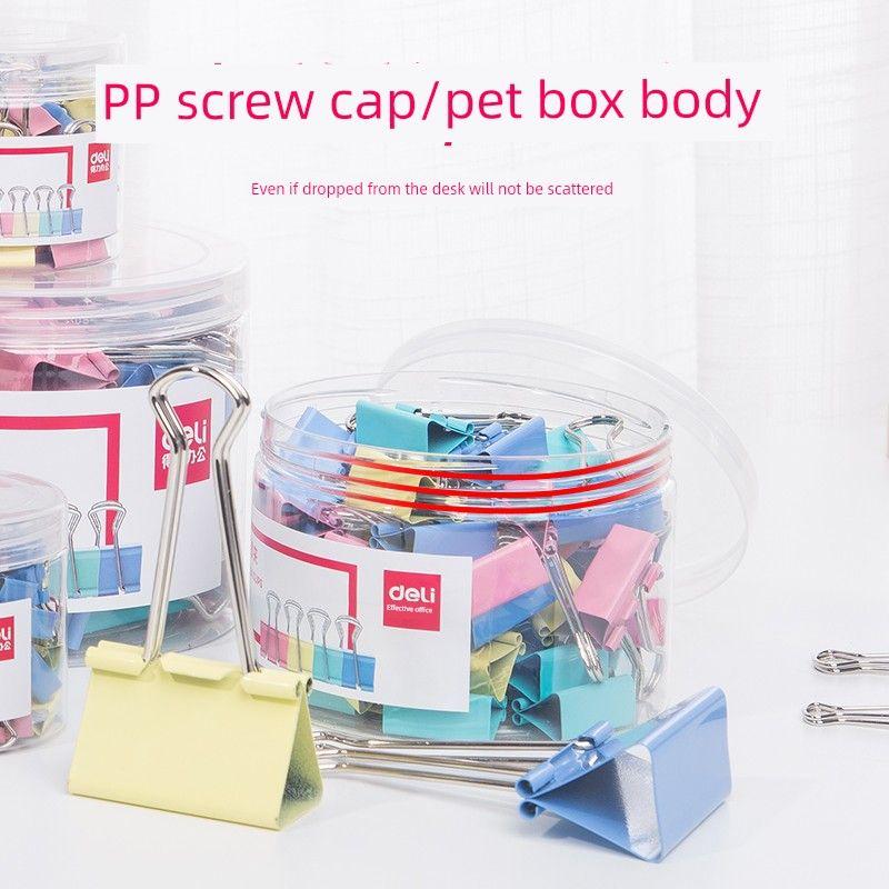 Deli Colorful Long Tail Clip Ticket Holder Medium 8554es Binder Clip Folder Exam Ticket Clips Binder Clip Iron Clip