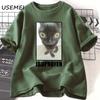 Funny Cat Ibuprofen Graphic T Shirts Unisex Unisex Cotton Tee Clothing Creativity Short Sleeve Fashion Casual Loose Tops Streetwear
