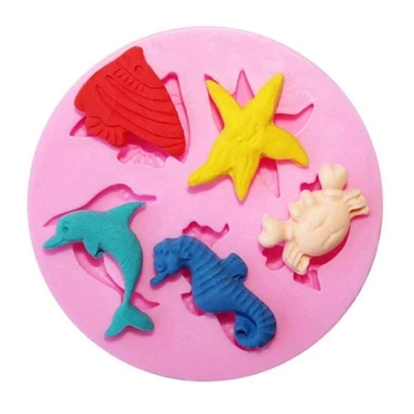 

New Sea Beach Silicone Cake Mold For Fondant Soap Chocolate Mould Kitchen Baking Tools