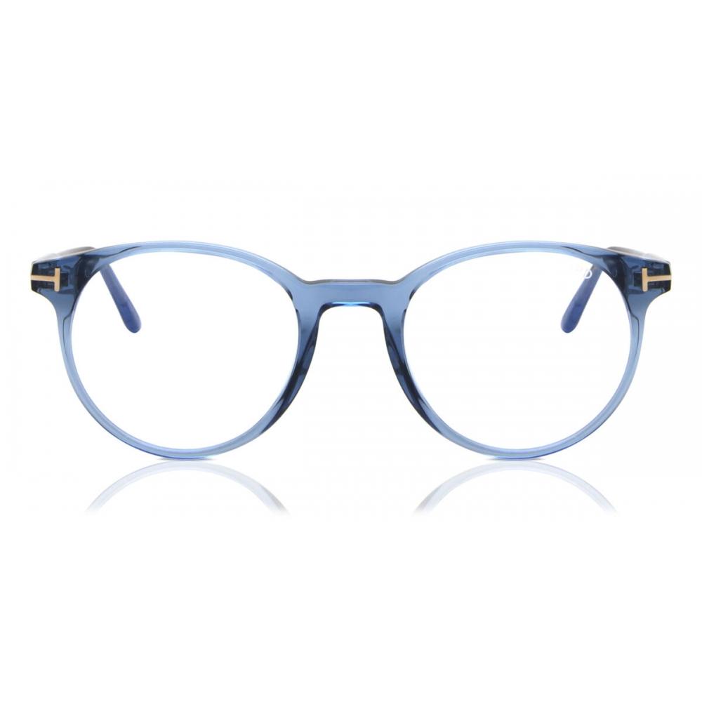 

Tom Ford Ft5695 B Blue Light Block 090 Men Eyeglasses Shiny Blue/49