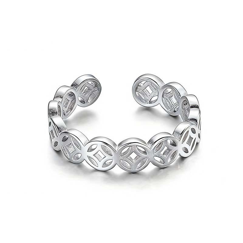 

Stainless Steel Vintage Copper Coin for Men Money Catcher Classic Versatile Wealth Luckly Finger Rings Jewelry Accessories Gifts open and adjustable
