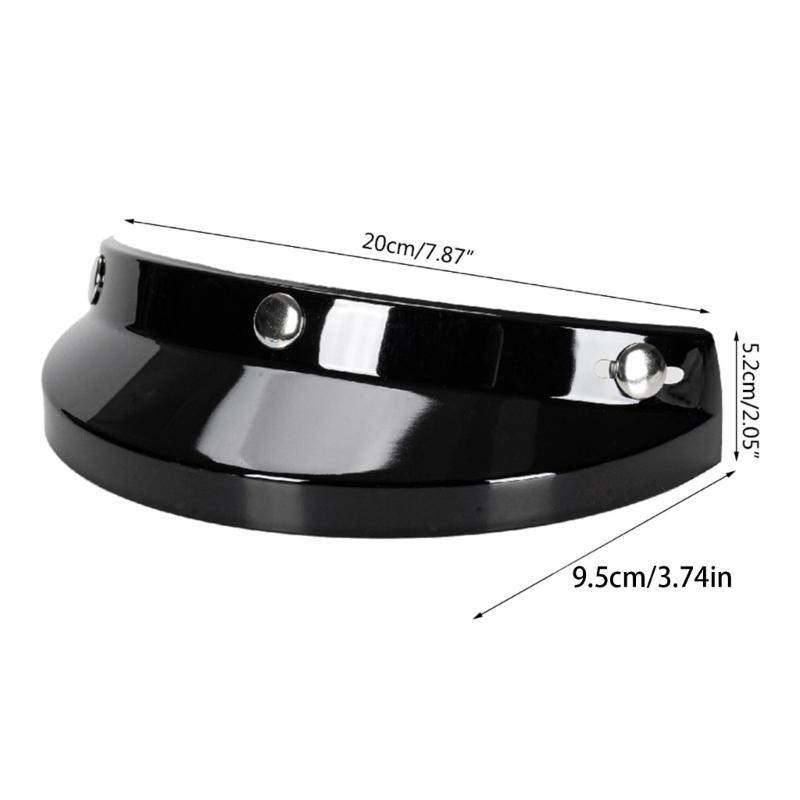 Universal 3 Snap-Button Visor Flip Up Wind Shield Fit for Open Face Motorcycle-Helmet Anti-UV Fog Windproof Accessories