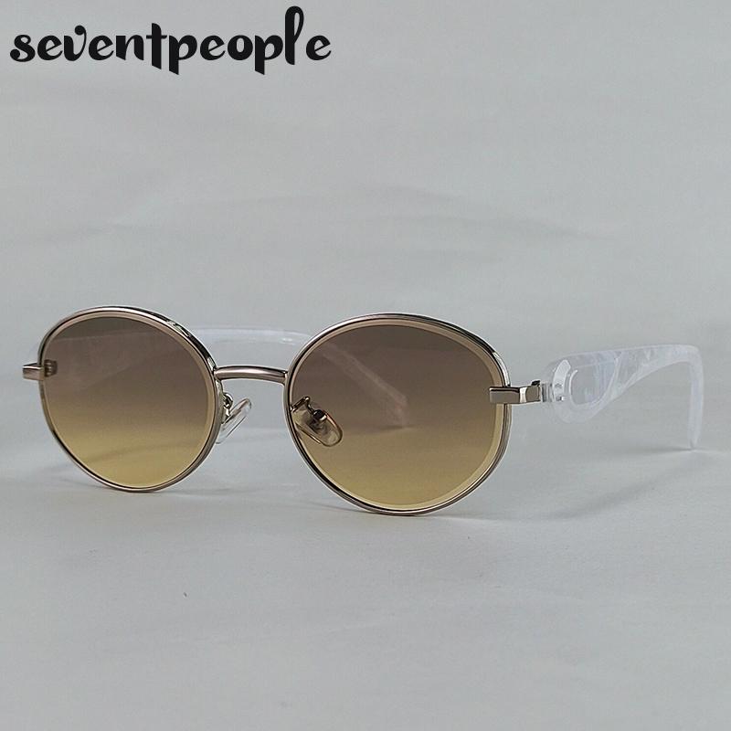 Small Frame Oval Steampunk Sunglasses Women  Luxury Brand Vintage Metal Punk Sun Glasses For Ladies Fashion Outdoor Shades