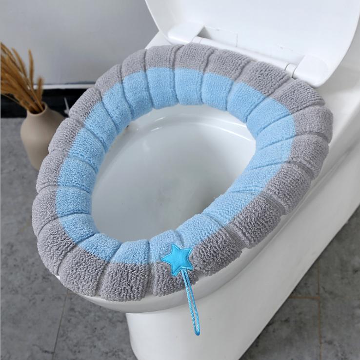 1PC Bathroom Warmer Washable Cloth Toilet Seat Cover Thick Soft Comfortable Baby Potty Seats Case