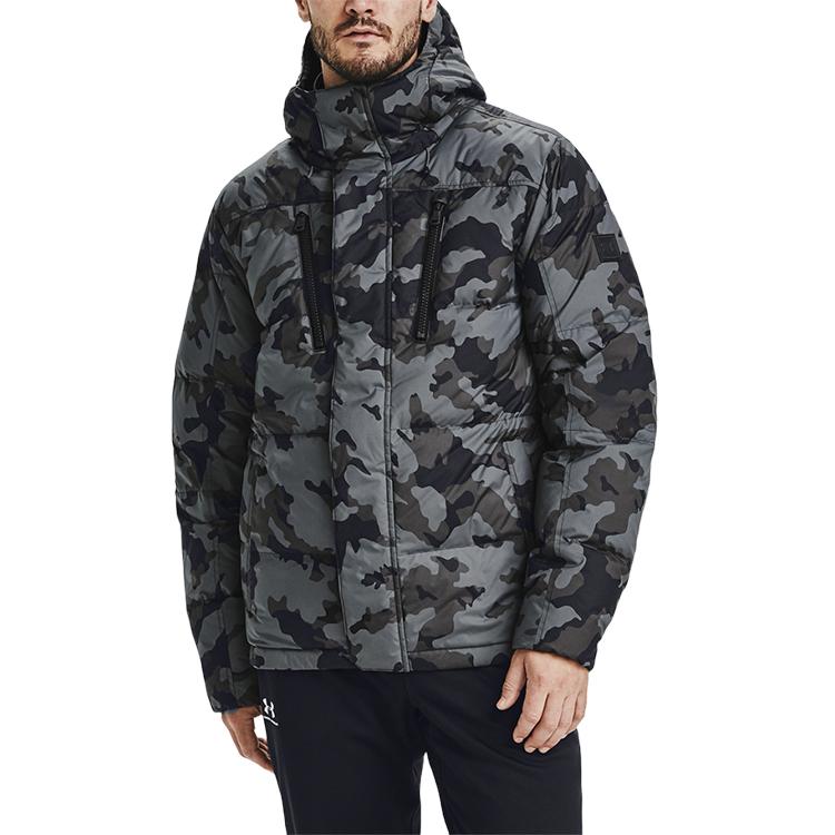 Under Armour Sportstyle Warm Hooded Down Jacket Men Outerwear Black 1355853-002