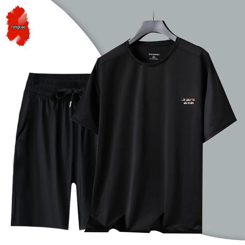 Men s Breathable Polo Shirt & Long Pants Set L