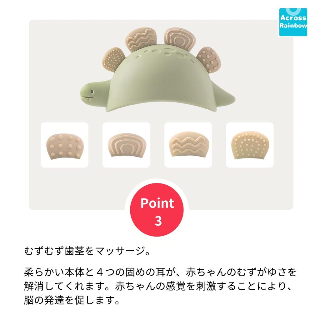 Kousátko Across Rainbow pro palec Věk 30 dnů až 2 Silikon s testovaným materiálem Miminka, Přísavka, Novorozenec, Roky, & Zelkova, Rukojeť, Neupadne,