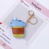 Ins Creative Cool Candy Leather Coffee Cup Style  Bag Hanging Decoration Phone Case Pendant Chain Keychain