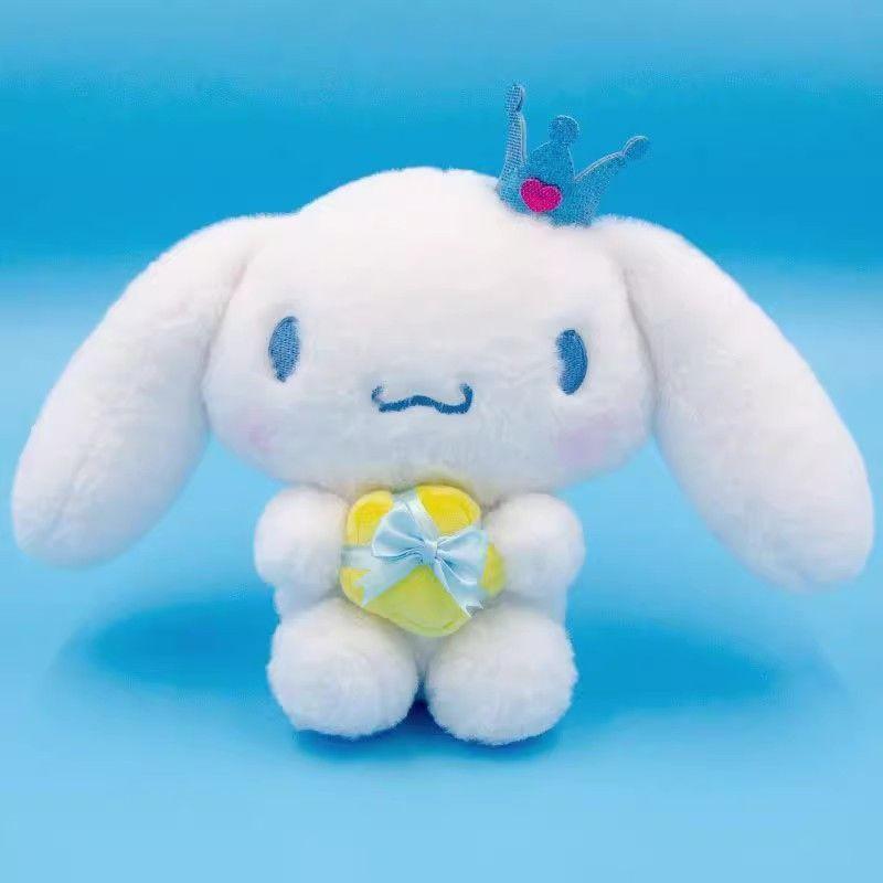 Official Sanrio Kawaii Crown Plush Doll, Adorable Cartoon Stuffed Toy, Exquisite Decor For Home Bedroom Study Room Decoration