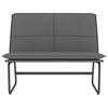 Grey Bench 100 X 75 X 76 Cm Faux Leather