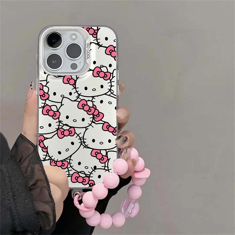Cute Hello Kitty Lanyard Phone Case For Xiaomi Redmi 15 15C 14C 13C 12C A5 12 Note 14 Pro 13 12 Pro Plus 11 11S 4G 5G Casing