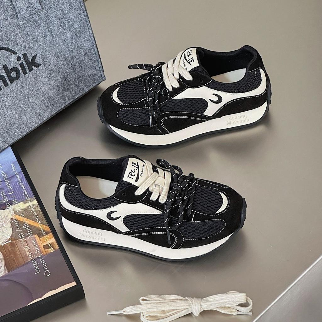 Retro thick-soled Forrest Gump shoes for women's 2025 summer new casual fashion versatile explosion increased inner sports breathability