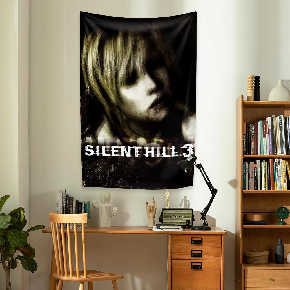

Плакат игры Silent Hills Гобелен Игра-триллер Домашний декор Настенный фон для спальни Игровая комната Общежитие Подарки на день рождения 74x94cm(29x37in)