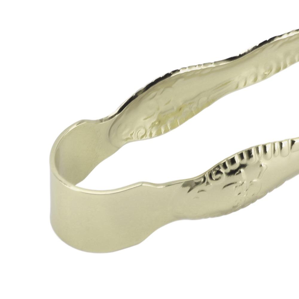 Stainless Steel Ice Tong Gold Black Non-Slip Design Serving Tong Easy to Clean Special Shape Claw Style Ice Tong Bar Home