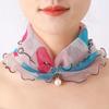 Nuevos Elegantes Bufandas de Seda de Moda Estampado de Mariposa y Flores para Mujer Bufanda Larga de Gasa Chal Suave para Dama Accesorios de Moda