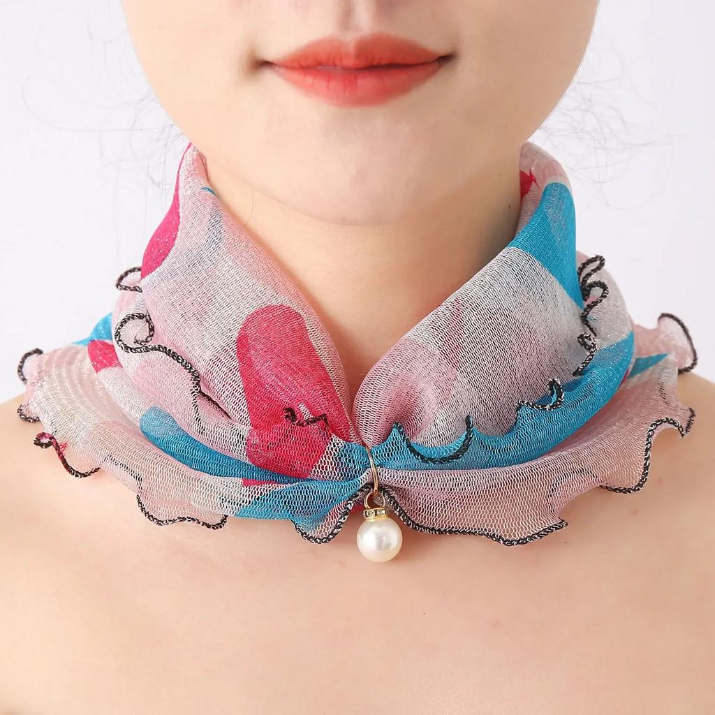 Nuevos Elegantes Bufandas de Seda de Moda Estampado de Mariposa y Flores para Mujer Bufanda Larga de Gasa Chal Suave para Dama Accesorios de Moda