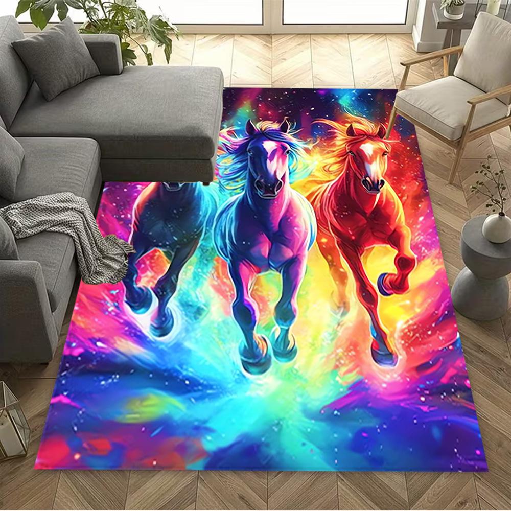 1pc Home Carpet with floral design rug non slip for office decor and bedroom gift ideas
