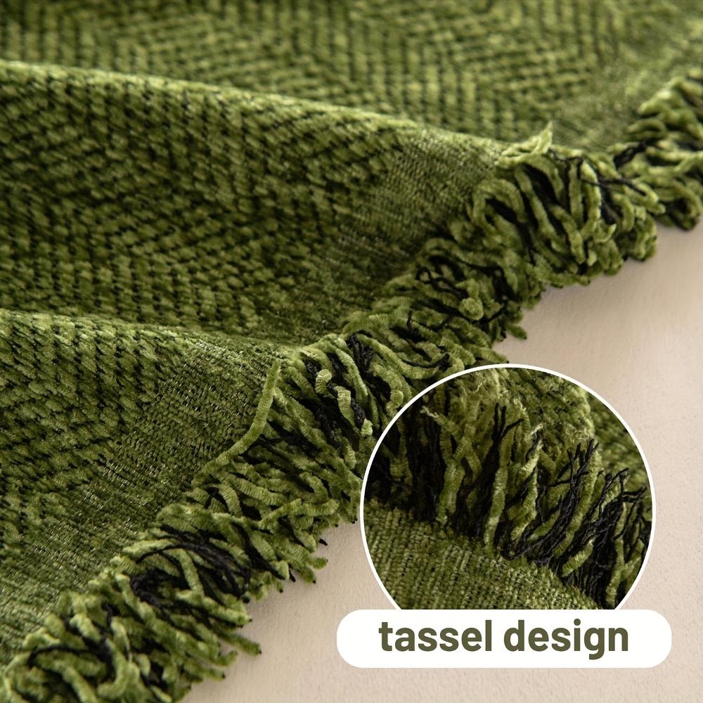 Herringbone Texture Chenille Couch Cover Solid Color Sofa Blanket Universal Sofa Cover  Bed
